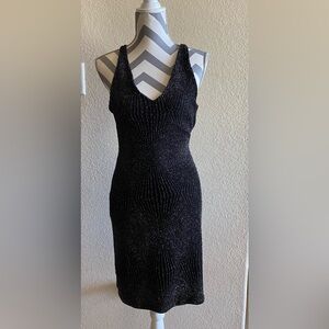 Sugarlips Black Sparkle Midi Dress